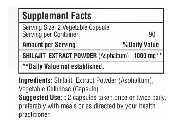 Salud y Equipamiento Médico - Shilajit 1000mg 180cap Minature 2