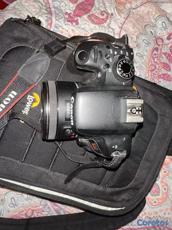 camaras y audio - cámara canon con lente 50mm y su flash  2