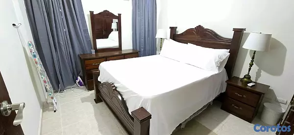 apartamentos - 3ER PISO AMUEBLADO EN VILLA MARIA ATRAS DE HOMS SANTIAGO  4