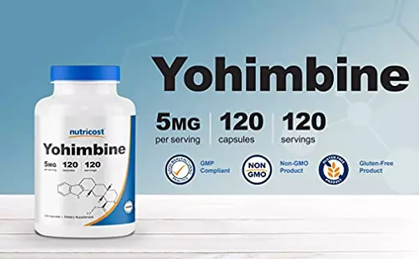 Salud y Equipamiento Médico - Nutricost Hcl 5 Mg, 120 Capsulas Yohimbina Fuerza Extra 5