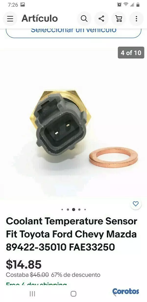 accesorios para vehiculos - Sensor de temperatura Toyota Camry 2002 - 2006 3