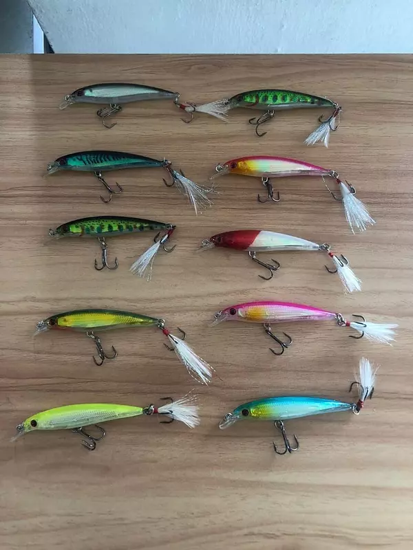 Artículos Deportivos - Señuelo Para Pesca Luminosos Coloridos Cebo Anzuelo Caña de Pescar Vara 4
