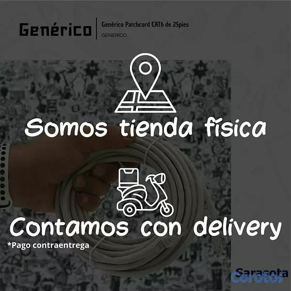 accesorios para electronica - Genérico Patch Cord CAT6 RJ45 de 25 pies 3