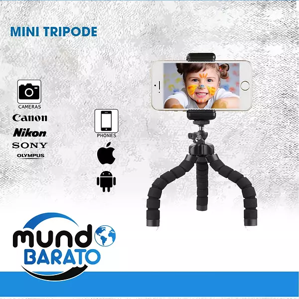 accesorios para electronica - Soporte Trípode de Mesa Flexible Universal Celulares Camaras Tablets 2