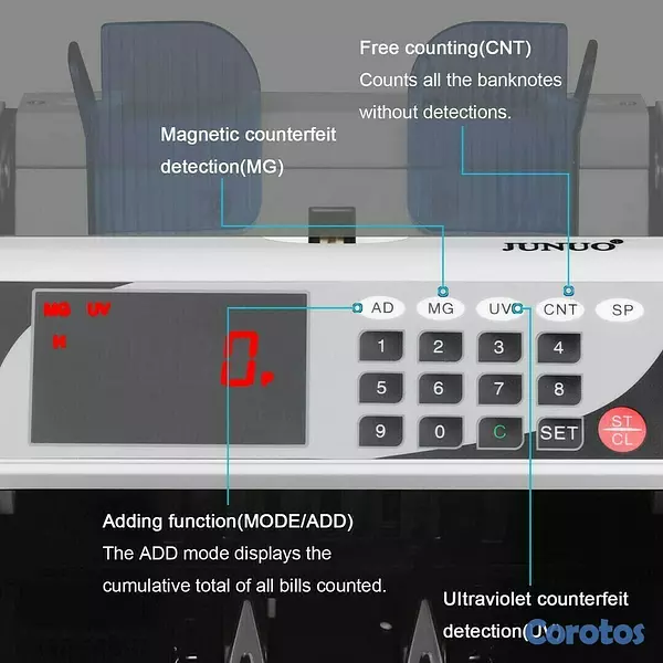 otros electronicos - Contador de dinero profesional con detección de dinero falso, magnético e infrar 6