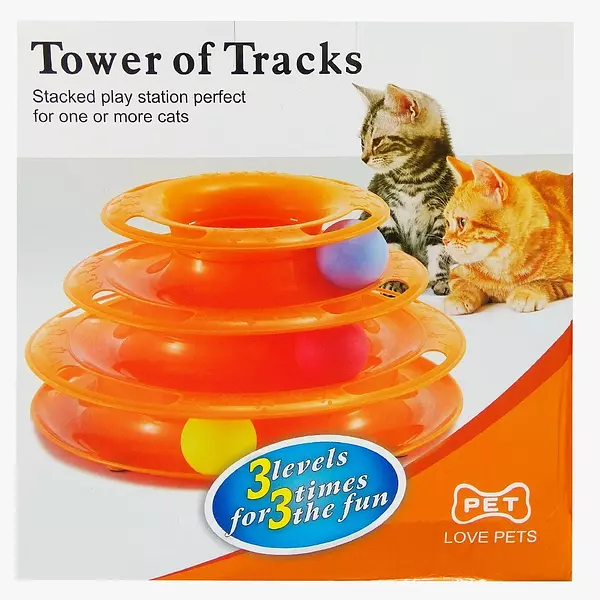 animales y mascotas - El disco Cat Tower Tracks juguete para gato 2
