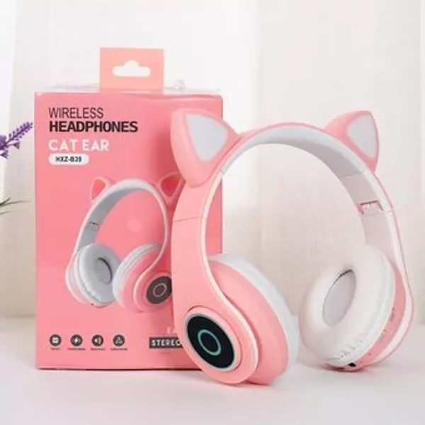 accesorios para electronica - Audifonos inalámbricos con reproductor MP3, luces LED orejas de gato tiktok 4