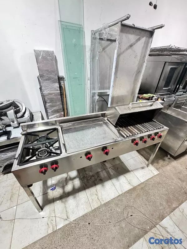 equipos profesionales - Multifuncional 2 hornillas - parrilla - plancha en oferta 4