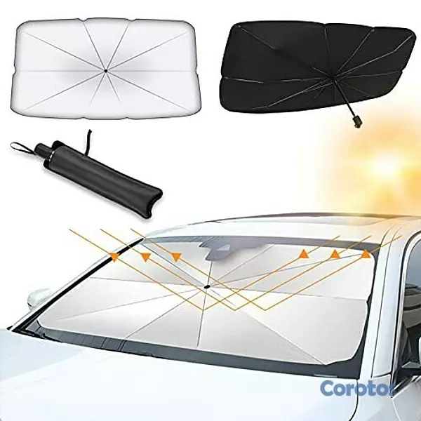 accesorios para vehiculos - Parasol plegable tipo sombrilla para vehículo 5