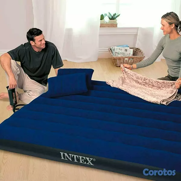 muebles y colchones - Colchon inflable intex de 60 pulgadas, bomba y colchon  (OFERTA) 2
