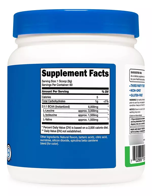 Salud y Equipamiento Médico - Bcaa Polvo 2:1:1 Nutricost 4