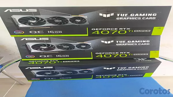 computadoras y laptops - Disponibles Asus GeForce RTX  4070 Ti super  tarjeta gráfica. Sellada precio 48