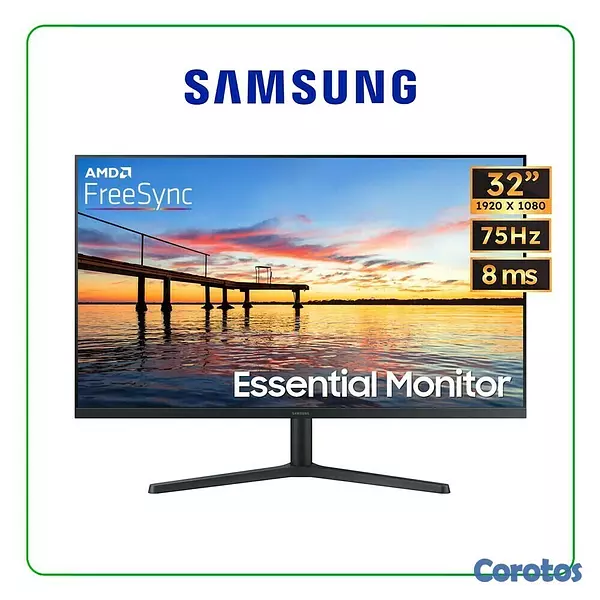 computadoras y laptops - MONITOR SAMSUNG 32"  FHD (1,920 X 1,080), 75HZ, FLAT, 16:9, 8MS GTG, G-SYNC,