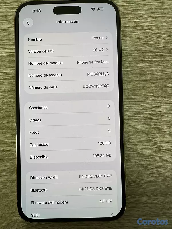 celulares y tabletas - iPhone 14 Pro Max 128GB 10