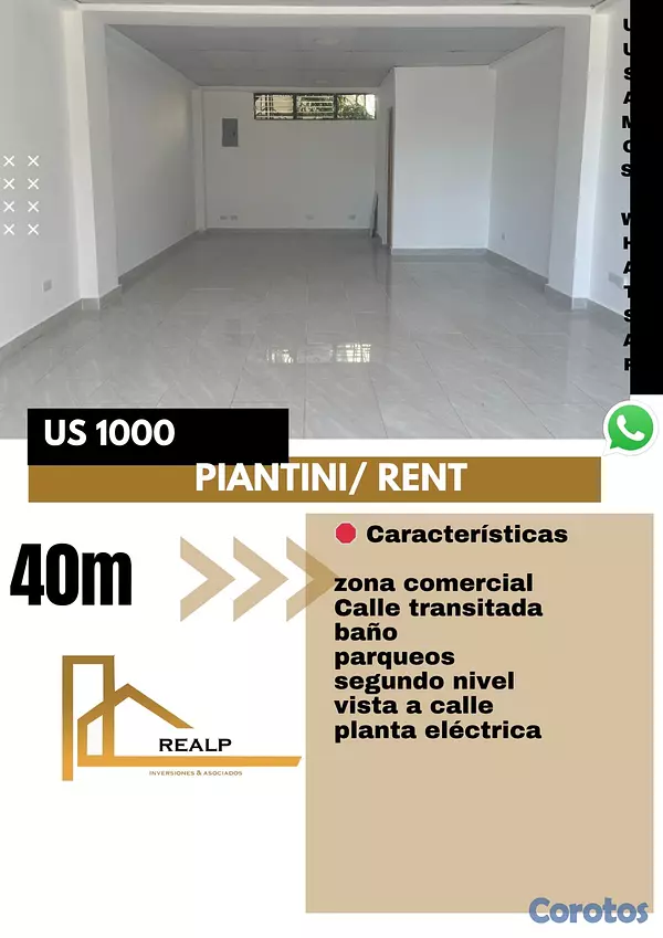 oficinas y locales comerciales - Local comercial en Piantini 1