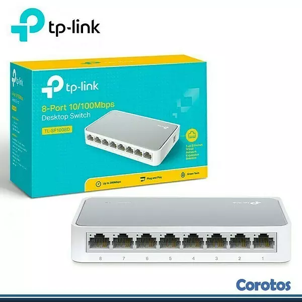 accesorios para electronica - SWITCH 8 PUERTOS TP-LINK  LS1008  NO ADMINISTRABLE/DESKTOP, 8 PUERTOS 10/100MBPS