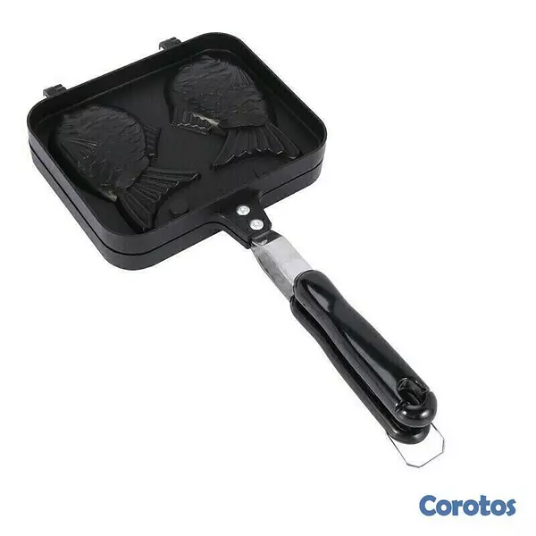 cocina - Sartén doble con forma de pez japonés, para hacer tartas con forma de pez Takoya 4