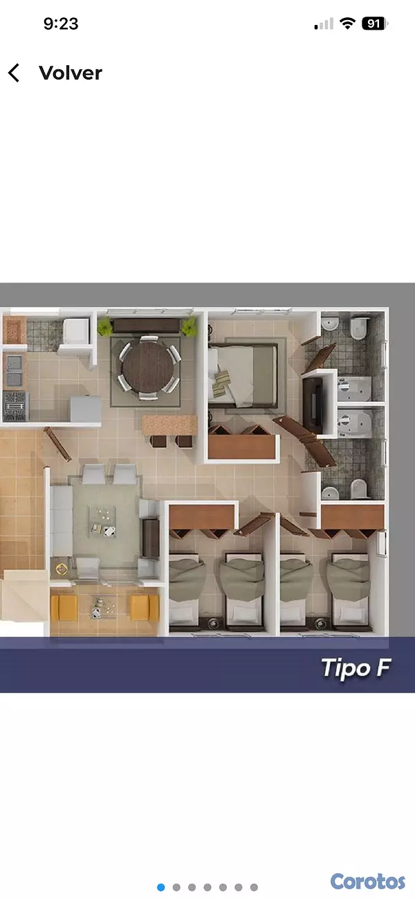 apartamentos - Apartamento de alquiler en Carmen Renata  III RD$16,000 Pesos.
 5