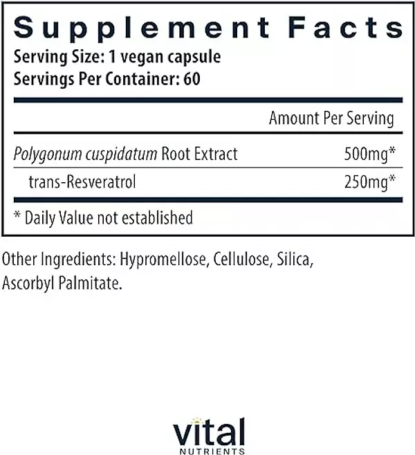 Salud y Equipamiento Médico - Resveratrol 250mg - 60 Capsulas 2