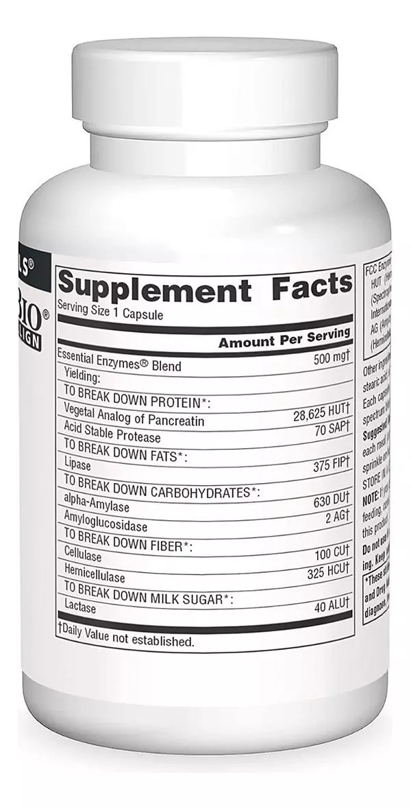 Salud y Equipamiento Médico - Enzimas Digestivas Source Natur - - Unidad A $1591 2