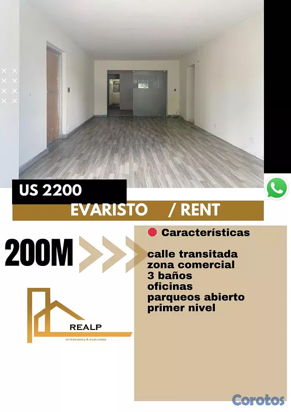oficinas y locales comerciales - Alquiler local en Evaristo  1