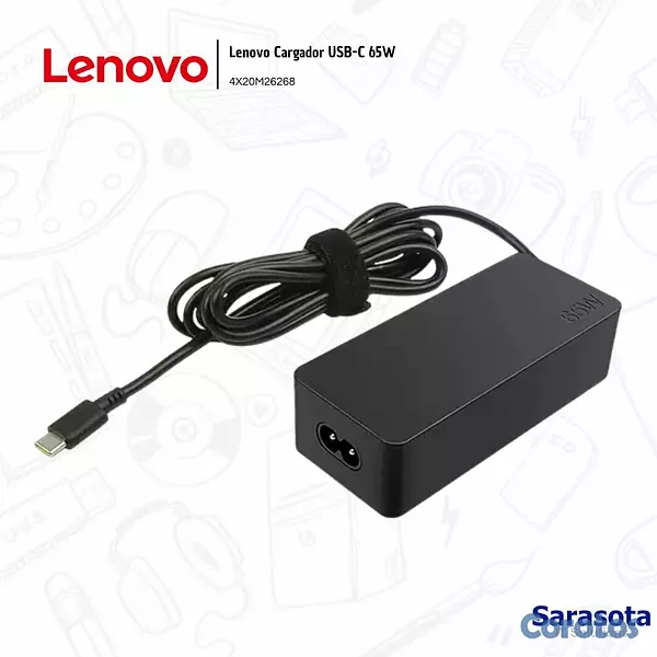 accesorios para electronica - Lenovo Cargador 65W USB-C 2