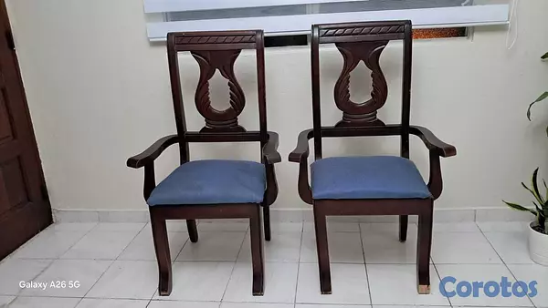 muebles y colchones - Comedor caoba con sillas en andiroba 4