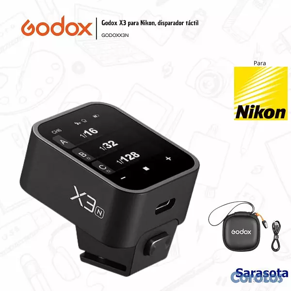 accesorios para electronica - Godox Disparador X3 N Nikon 2