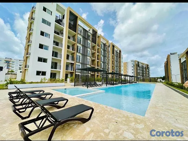 apartamentos - Se renta apart de 1 hab. con vista piscina y  línea blanca en Bávaro punta cana  10