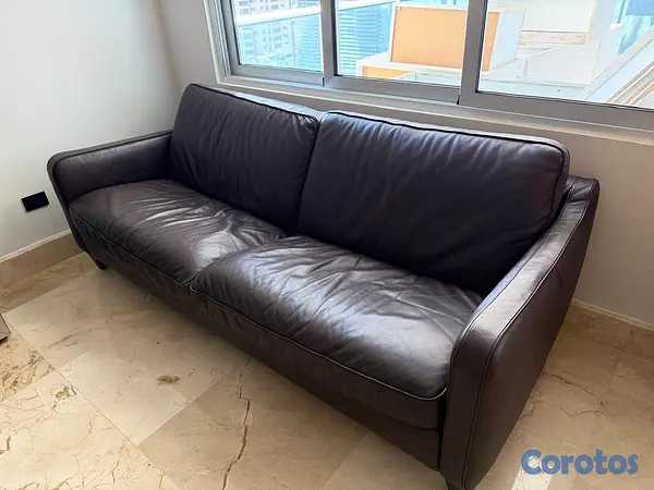 muebles y colchones - Sofá en piel de 3 plazas 4