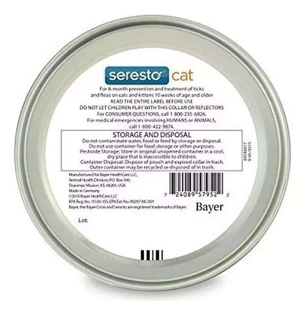 Salud y Equipamiento Médico - Collar De Pulgas Y Garrapatas Bayer Seresto Para Gato Todos 2