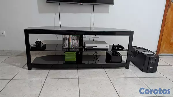 muebles y colchones - MESA de TV (Marca OmniMount) Cristal Templado 3
