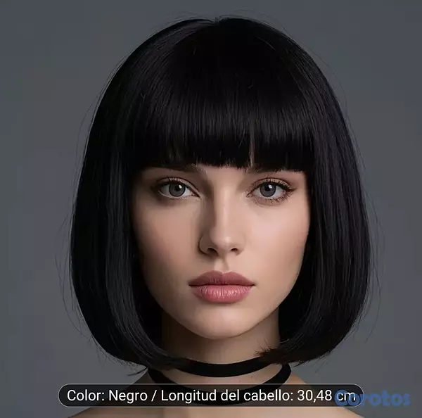 salud y belleza - Peluca negra 2