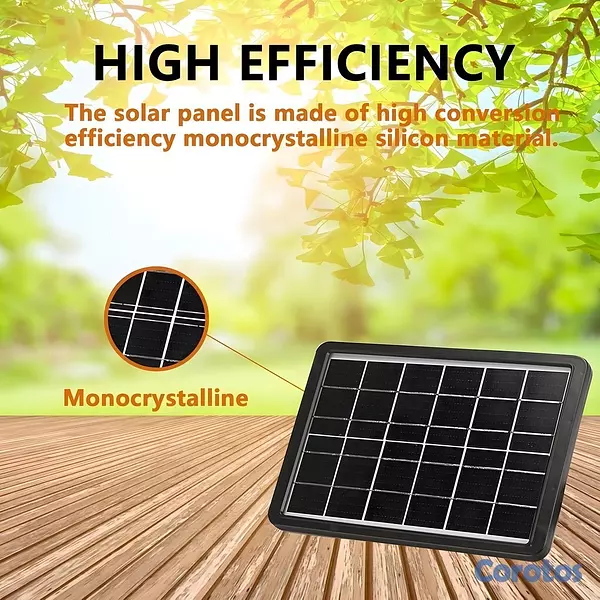 plantas e inversores - Panel Solar Portátil USB – Carga Celulares - Table 6