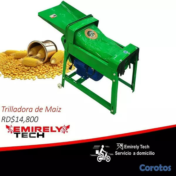 equipos profesionales - Desgranadora trilladora de maiz mazorca seco automatica  1