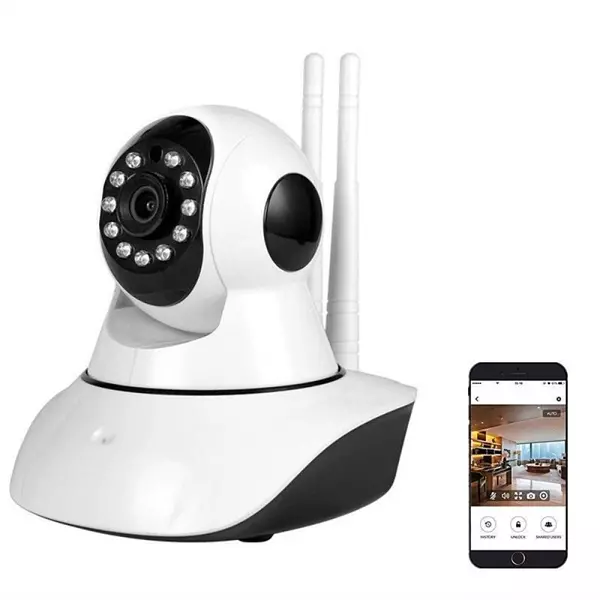 camaras y audio - Camara de Seguridad IP Wifi 2 Antenas Ver desde Celular Vigilancia Audio Altavoz 6