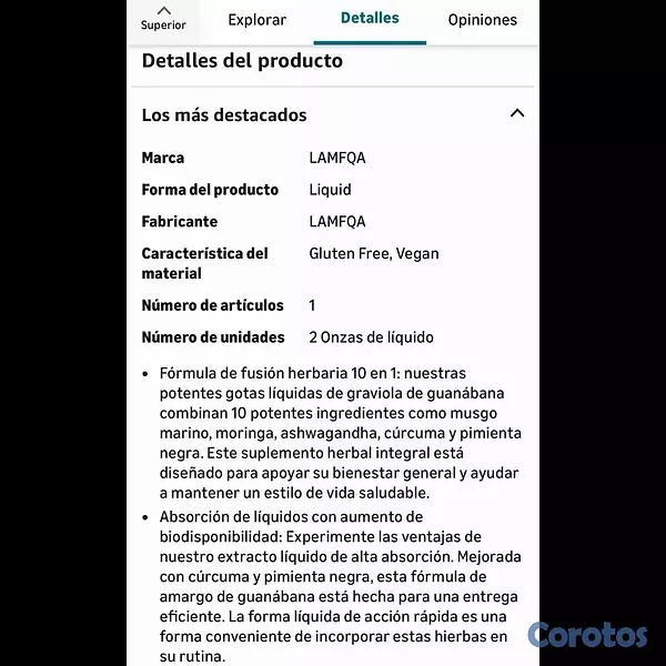 Salud y Equipamiento Médico - Gotas de Guanábana y AshawgandhaGraviola 8