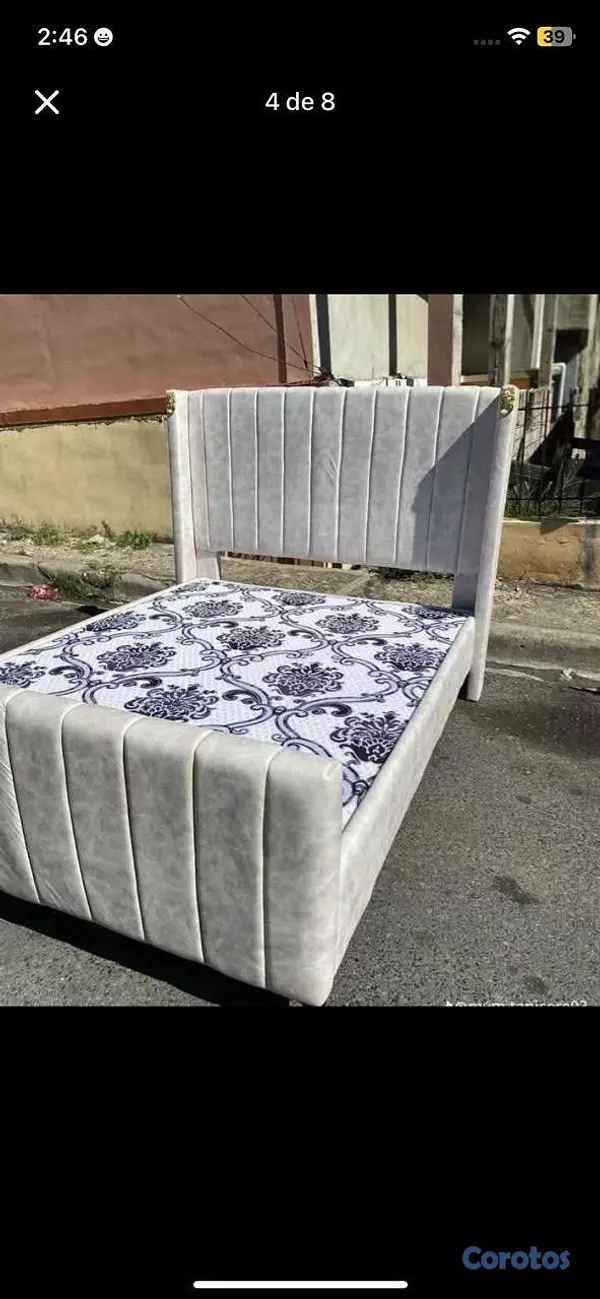 muebles y colchones - un especial de cama tapizada en un súper precio 🧸😍⏰ 12