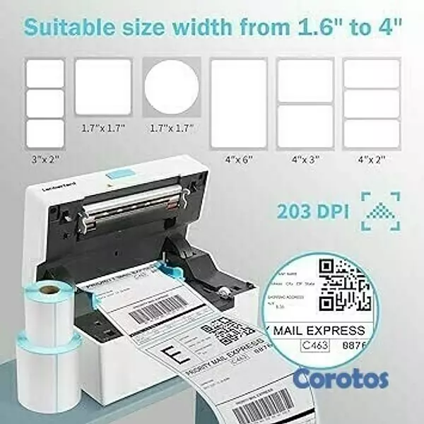 impresoras y scanners - IMPRESORA TERMICA DE ETIQUETA LABEL POS-9220L 2