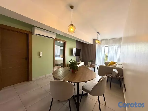 apartamentos - vendo amueblado renacimiento piso 5 una habitación 1.5 baños parqueo área social 2