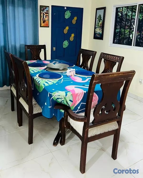 muebles y colchones - juego de comedor en caoba. 5