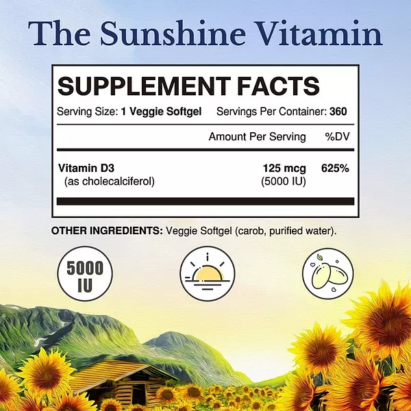 Salud y Equipamiento Médico - Vitamina D3 5000 Iu Vitalitown 2