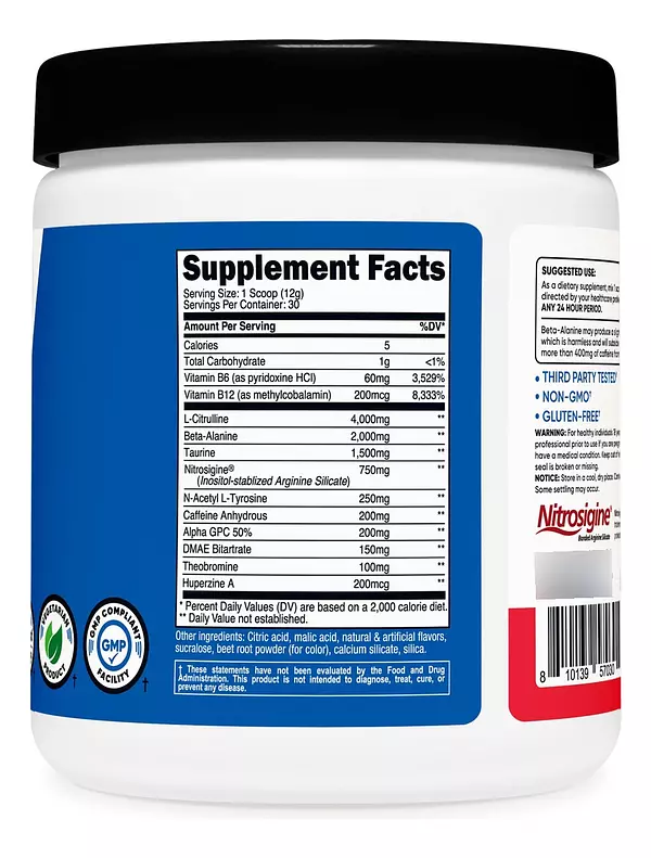 Salud y Equipamiento Médico - Polvo Complejo Pre-entrenamiento -nutricost 5
