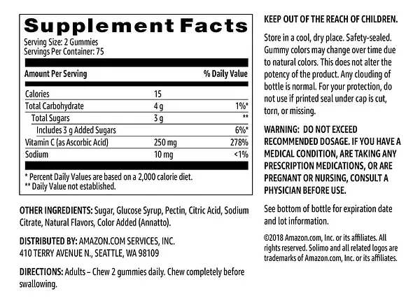 Salud y Equipamiento Médico - Vitamina C 250mg 150 Gum Solim - U - Unidad A $1049 2