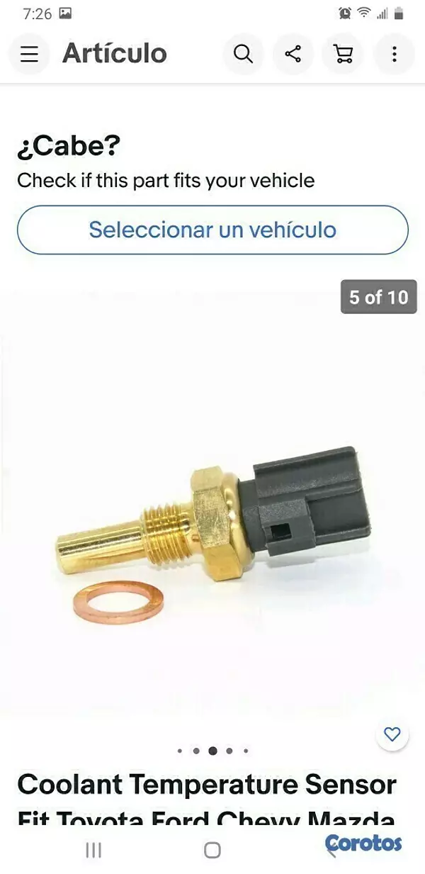 accesorios para vehiculos - Sensor de temperatura Toyota Camry 2002 - 2006 4