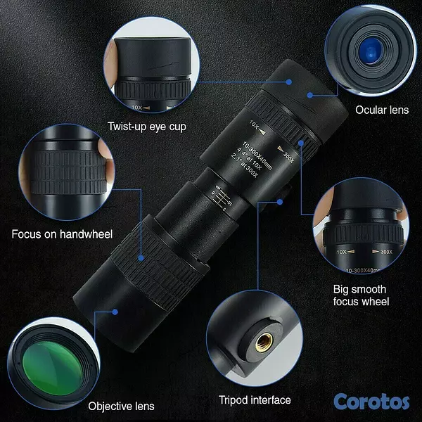 equipos profesionales - Telescopio Monocular 4con Soporte para Telefono Inteligente rapido 6
