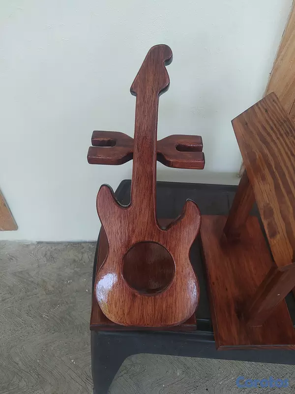 decoración y accesorios - Mini bar en madera, tipo guitarra 2