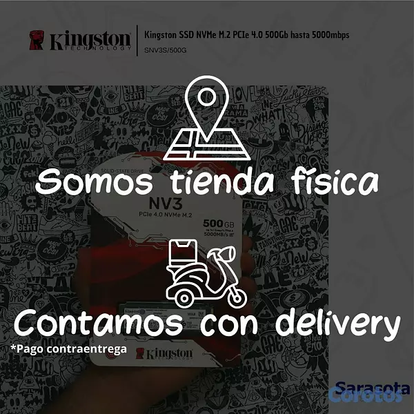 accesorios para electronica - Kingston SSD Nvme NV3 M.2 500gb 3