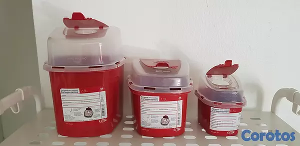 equipos profesionales - Caneca-papelera Estrabins Pedal/10L/ 22L/ 44L Rojo-Riesgo Biológico 4