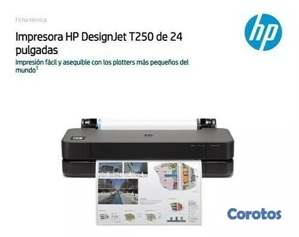 impresoras y scanners - IMPRESORA HP DESIGNJET T250 24 pulgadas  LARGE-FORMAT PRINTER - COLOR -PLOTTER - 1